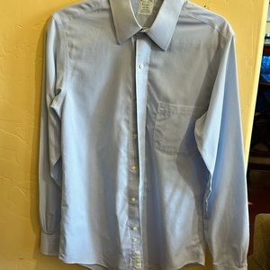 Brooks Brothers baby blue checkered shirt